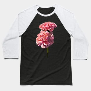 Two Pink Carnations Baseball T-Shirt